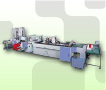 FULLY AUTOMATIC LOOP HANDLE, DIE-CUT HANDLE, DRAW TAPE & PATCH HANDLE BAG MAKING MACHINE.